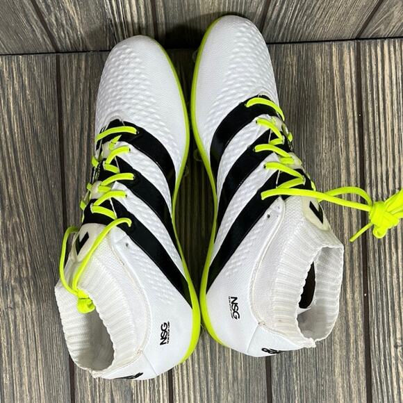 adidas PrimeKnit Skin Soccer Cleats Futbol Boots Women Sz 6 AQ3456 White Yellow - Picture 5 of 7